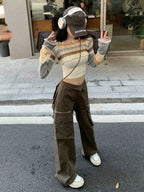 Striped Hollow Out Smock