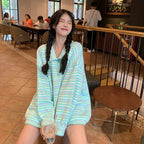 Rainbow Striped Knit Sweater