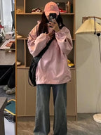 Pink Oversized Windbreaker