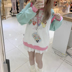 Animal Dessert Patchwork Sweatshirt
