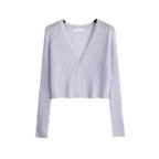 2PCS Purple Floral Spaghetti Strap Mini Dress + Cardigan