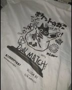 Cat Cartoon Print Loose Short Sleeve T-shirt