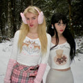 Bear & Gingerbread V Neck Long Sleeve Shirt