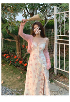 Vintage Floral Sleeveless Midi Dress