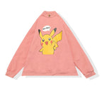 Cute Pikachu Cartoon Oversized Sweater Turtleneck Long Sleeve Shirt Pullover Hoodie Sweatshirt E-Girl Kawaii Korean Japanese Harajuku Retro Streetwear