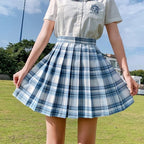 Tennis Plaid High Waisted Pleated Mini Skirt Sailor School Student Summer Bottoms E-Girl Kawaii Korean Japanese Harajuku Streetwear