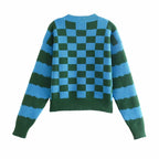 Mushroom Print Patchwork Sweater