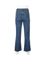 Butterfly Embroidery High Waist Denim Jeans