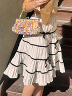 Sweet Bow High Waist Midi Skirt