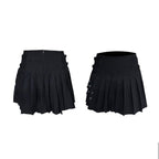 Black Pleated Mini Skirt