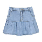 Cute High Waisted Pleated Denim Zipper Mini Skirt Blue Pink Bottoms Club Aesthetic Summer Party E-Girl Kawaii Korean Japanese Harajuku Streetwear