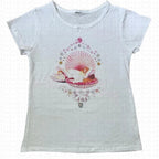 Fairy Shell Print Lace Trim Baby Tee
