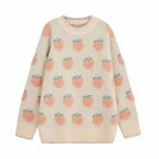 Peach Print Soft Sweater