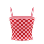 Red & Pink Checkered Tank Top