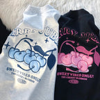 Cherry Embroidery Loose Short Sleeve T-shirt