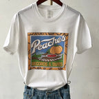 Peach Print Short Sleeve T-shirt