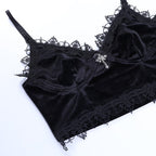 Cute Sexy Black Lace Trim Cross Goth Punk Backless Crop Top Tank Sleeveless Shirt Summer Casual E-Girl Kawaii Korean Japanese Harajuku Streetwear