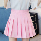 Cute School Girl Pleated High Waisted Tennis Mini Skirts Bottoms E-Girl Kawaii Korean Japanese Harajuku Retro Streetwear Aesthetic