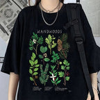 Plant Woods Print Short Sleeve T-shirt