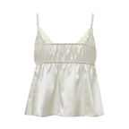 Lace Trim Bow Tie V Neck Camisole