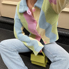 Rainbow Color Block Cardigan
