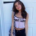 Cute 90s Light Pink Lace Sleeveless Ruffle Frill Tie Up Crop Top Camisole Tank Shirt Summer Party E-Girl Kawaii Korean Japanese Harajuku Streetwear