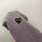 Cute Heart Embroidery Turtleneck Knit Pullover Sweater Sweatshirt Pullover Long Sleeve Shirt Casual E-Girl Kawaii Korean Japanese Harajuku Streetwear