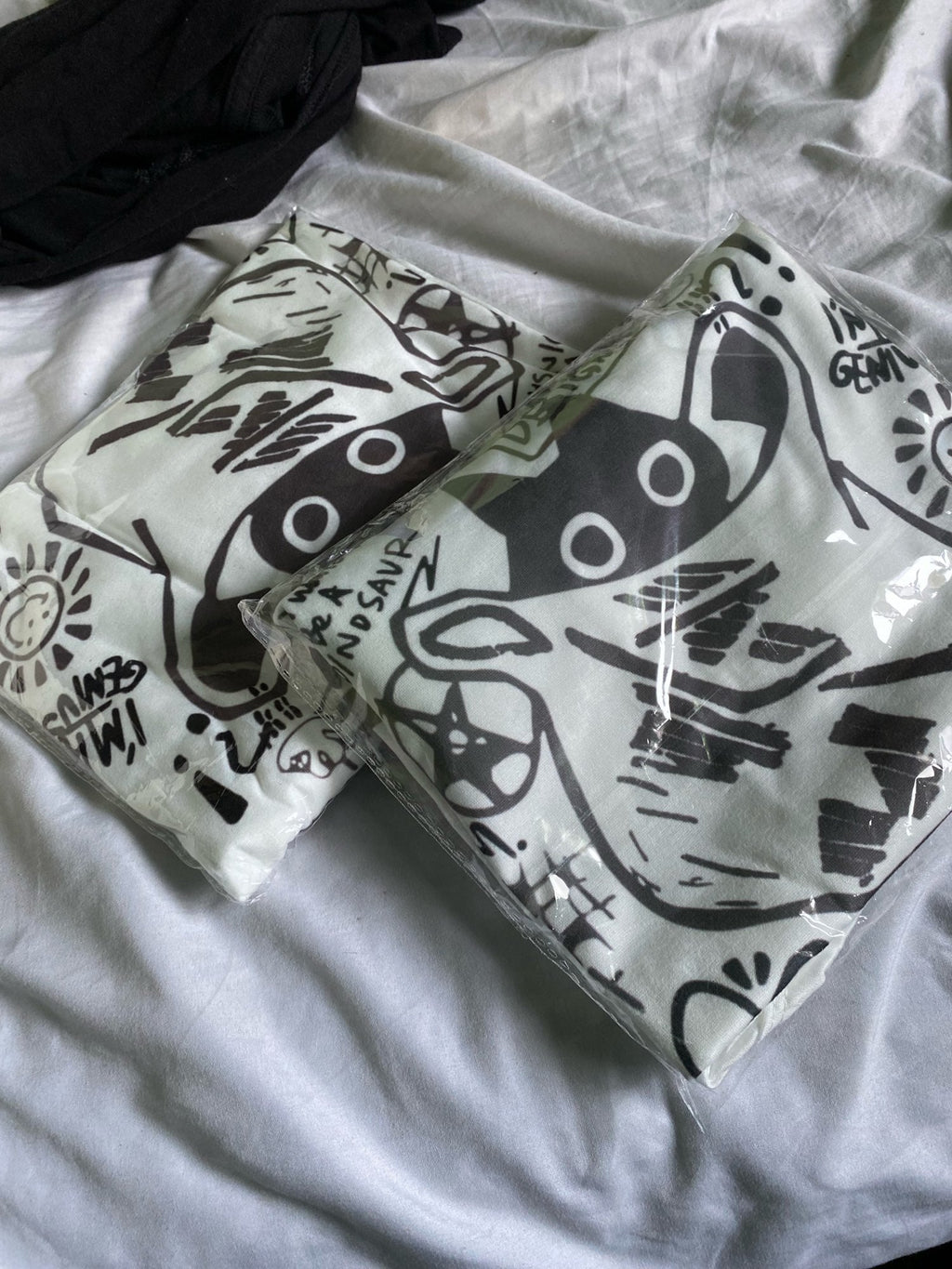 Cat Cartoon Print Loose Short Sleeve T-shirt