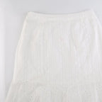 White Floral Lace Maxi Skirt