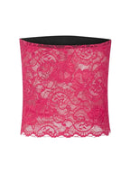 Hot Pink Lace Mesh Tube Top