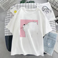 Cute Polar Bear Animal Print Cartoon Loose Oversize Short Sleeve Short T-shirt Tee Top Summer Casual E-Girl Kawaii Korean Japanese Harajuku Streetwear