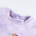 Cute Cat Butterfly Print Purple Sexy Crop Top Tank Short Sleeve Shirt Tee T-shirt Summer Casual E-Girl Kawaii Korean Japanese Harajuku Streetwear