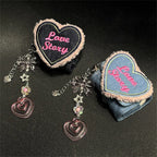 3D Denim Love Heart Coin Purse