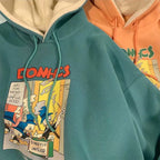 Cute Comic Cartoon 90s Vintage Retro Oversized Loose Hoodie Sweatshirt Pullover Sweater Casual E-Girl Kawaii Korean Japanese Harajuku Streetwear