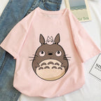 Cute Anime Japanese Print Cartoon Oversize Short Sleeve T-shirt