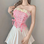 Pink Bow Corset Top