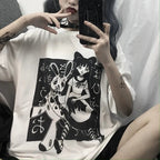 Anime Girl Doll Print Short Sleeve T-shirt