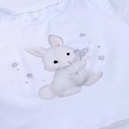 Rabbit Print Short Sleeve Crop Top