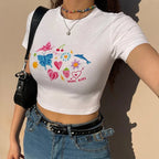 Dolphin Print Short Sleeve T-shirt