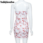 Cute Sexy Summer Boho Lace Graphic Lace Up Elegant Mini Bodycon Dress E-Girl Kawaii Korean Japanese Harajuku Chinese Retro Streetwear
