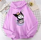 Cute Japanese Anime Cartoon Print Long Sleeve Hoodie
