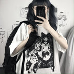 Anime Girl Doll Print Short Sleeve T-shirt