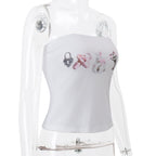 Ballet Print Tube Top
