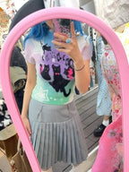 Rainbow Cat Graffiti Short Sleeve Shirt