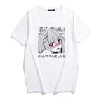Cute Anime Sweet Girl Cartoon Short Sleeve T-shirt Print Punk Goth Loose Aesthetic Casual Summer E-Girl Kawaii Korean Japanese Harajuku