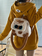 Bear Print Zip Up Hoodie