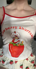 Strawberry Cartoon Print Tank Top