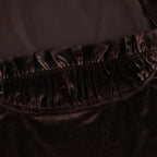 Brown Velvet Patchwork Tank Top