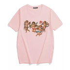 Cute 90s Angel Art Cartoon Print Short Sleeve T-shirt Vintage Punk Aesthetic Casual Summer E-Girl Kawaii Korean Japanese Haraju