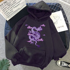 Cute Dragon Embroidery Cartoon Sweater Pullover Hoodie Knit Long Sleeve Sweatshirt E-Girl Kawaii Korean Japanese Harajuku Retro Streetwear Aesthetic